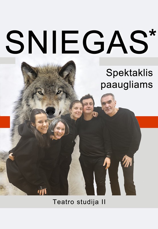 Pirkt biļetes Sniegas* Spektaklis paaugliams ir jaunimui. Teatro studija II Vilnius, Meno erdvės VILEIŠIO18 Marts 20