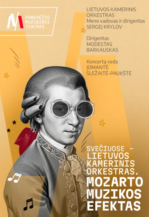 Купить билеты PMT | Koncertas šeimai SVEČIUOSE – LIETUVOS KAMERINIS ORKESTRAS. MOZARTO MUZIKOS EFEKTAS Panevėžys, Panevėžio muzikinis teatras Март 01