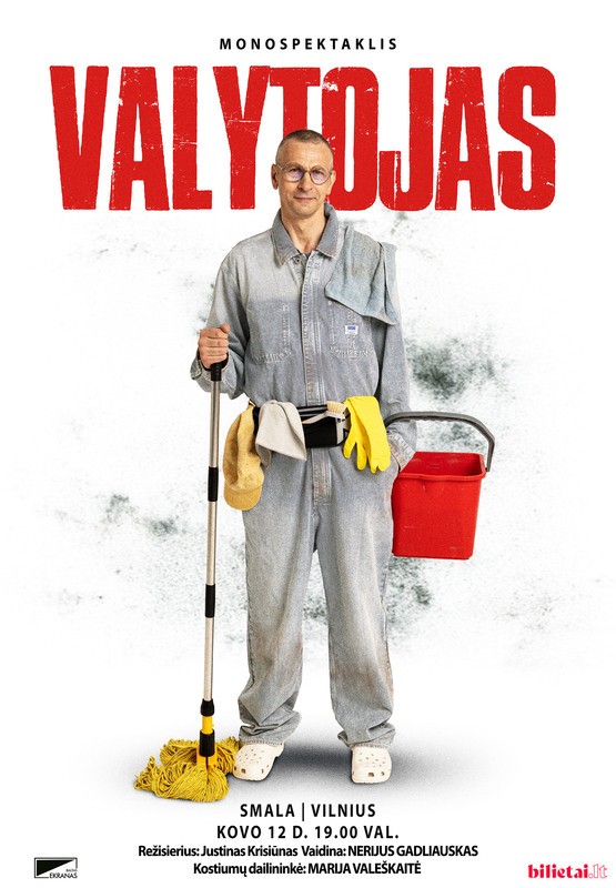Pirkti bilietus PREMJERA! Monospektaklis VALYTOJAS | Vilnius Vilnius, SMALA Kovas 12