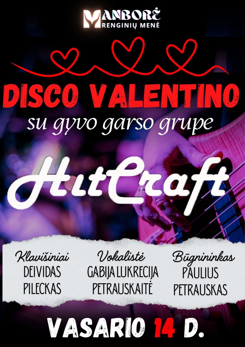 Pirkti bilietus DISCO VALENTINO | Gyvos muzikos koncertas su grupe 