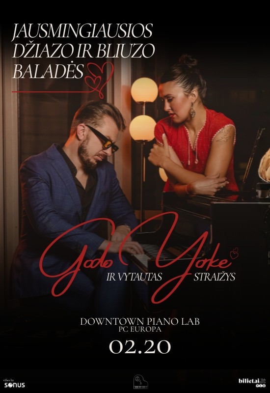 Buy tickets Godo Yorke ir Vytautas Straižys | Jausmingiausios džiazo ir bliuzo baladės Vilnius, Downtown Piano Lab, PC Europa February 20