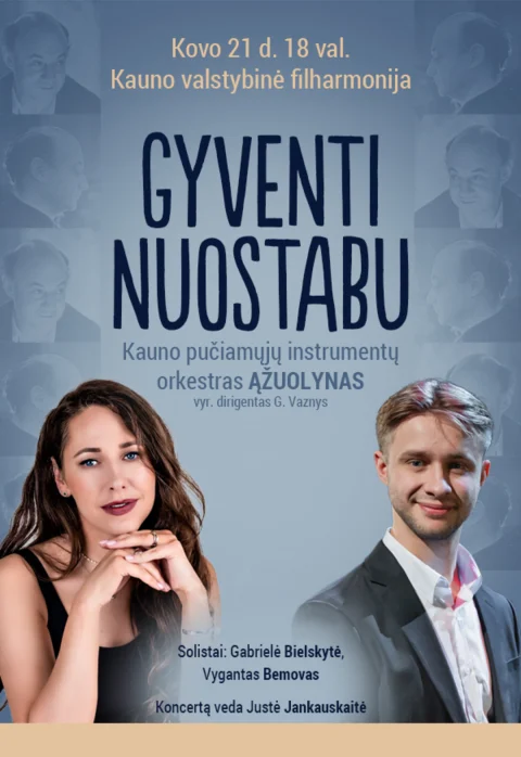 Pirkt biļetes GYVENTI NUOSTABU! Gražiausios Benjamino Gorbulskio dainos Kaunas, Kauno valstybinė filharmonija Marts 21