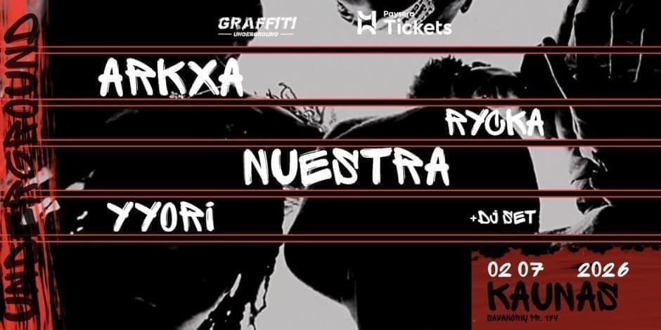 Pirkti bilietus UNDERGROUND TRAP NIGHT | 02.07 Kaunas, Graffiti Underground Kaunas Vasaris 07