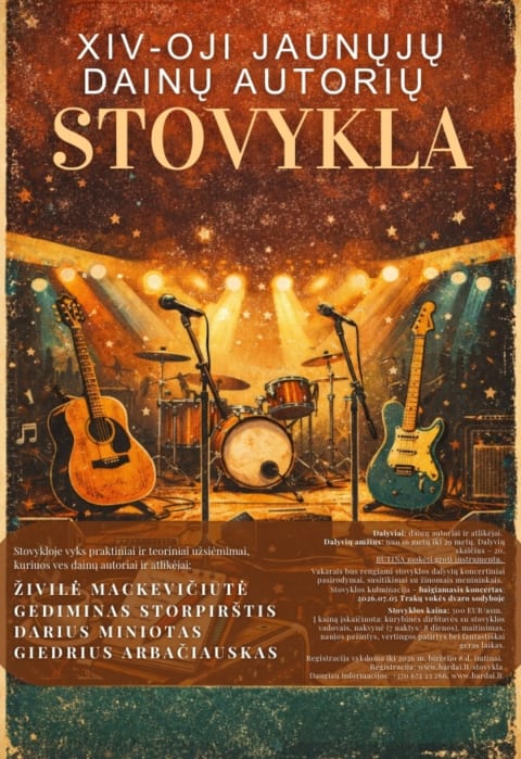Pirkt biļetes XIV-oji Jaunųjų dainų autorių stovykla | Rūdiškės Rūdiškės, Amatų mokykla „Sodžiaus meistrai“ Jūnijs 28 - Jūlijs 05