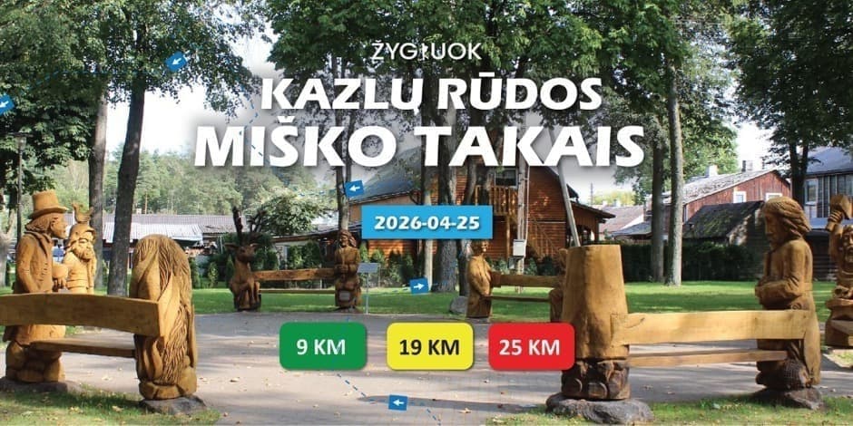 Pirkti bilietus ŽYGIUOK, KAZLŲ RŪDOS MIŠKO TAKAIS Kazlų Rūda, Kazlų Rūdos miesto parkas Balandis 25