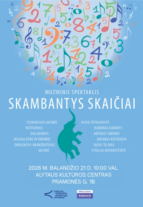 Pirkti bilietus MUZIKINIS SPEKTAKLIS „SKAMBANTYS SKAIČIAI“ | LSPO Alytus, Alytaus kultūros centras Balandis 21