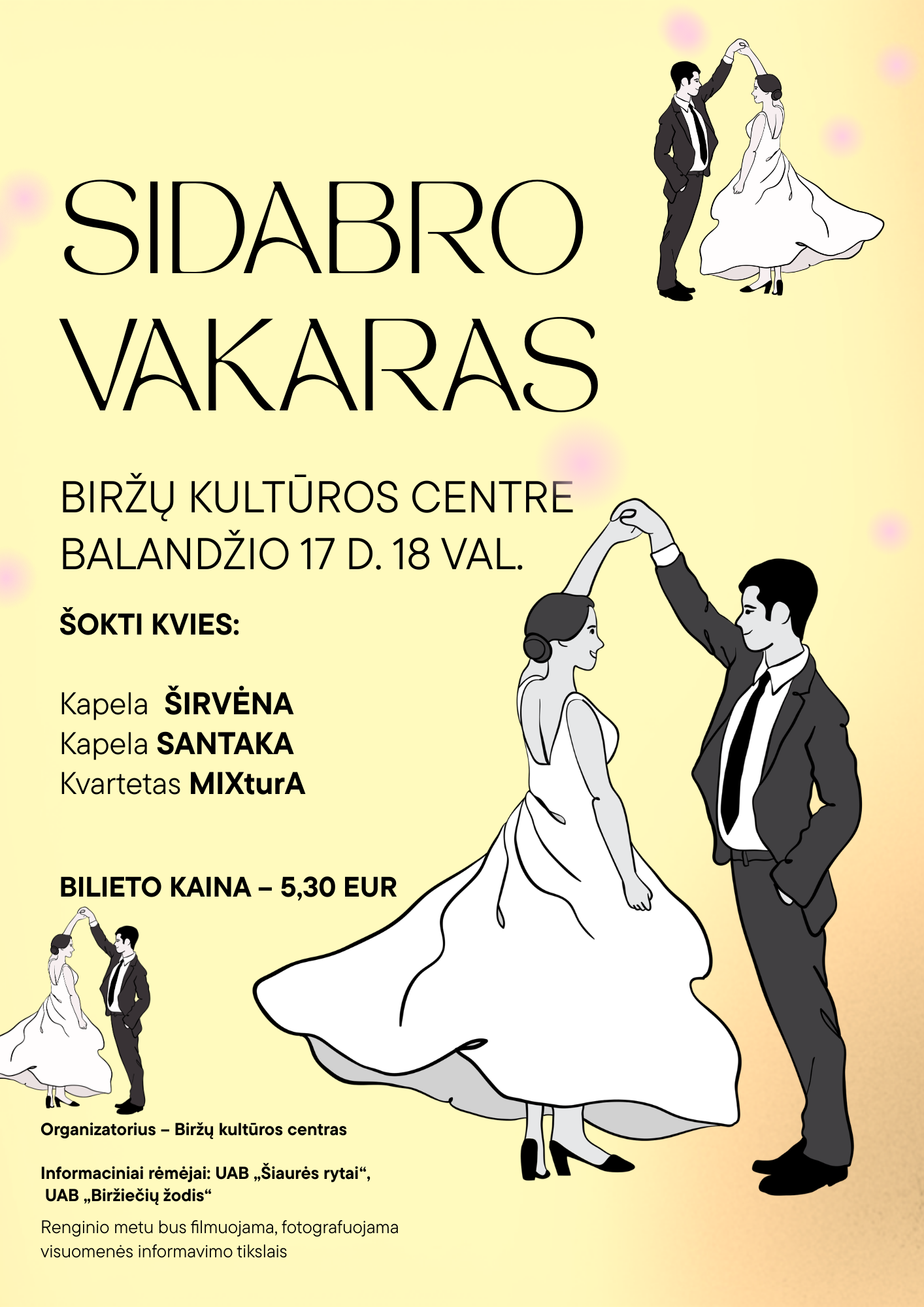 Pirkti bilietus Šokiai „Sidabro vakaras“ Biržai, Biržų kultūros centras Balandis 17