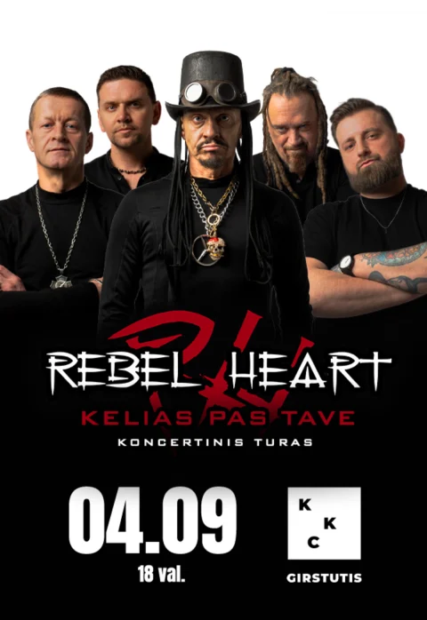 Buy tickets REBELHEART „Kelias pas tave“ Kaunas, Kauno kultūros centro Girstučio padalinys October 17