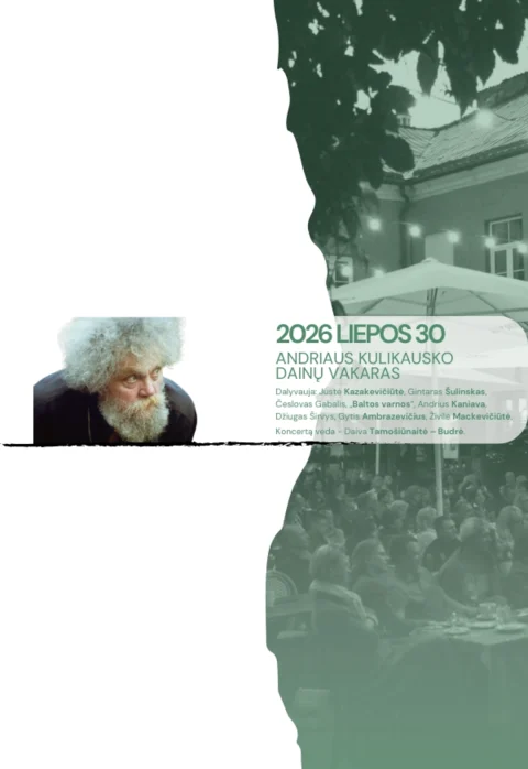Buy tickets „Artistai“ gyvai | Andriaus Kulikausko dainų vakaras Vilnius, Artistai July 30