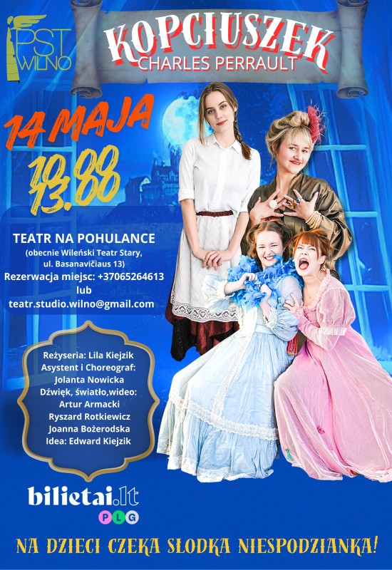 Купить билеты Pelenė pagal S. Charles Perrault Vilnius, Vilniaus Senasis Teatras Май 14