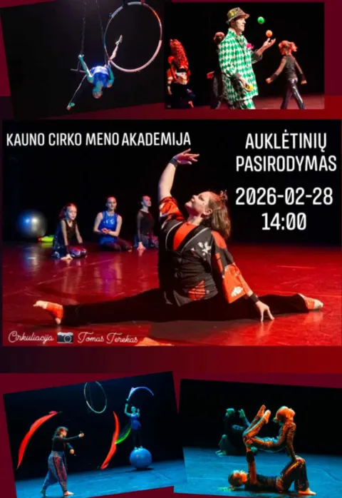 Pirkt biļetes Kauno cirko meno akademijos auklėtinių pasirodymas Kaunas, Kamerinis cirkas - muziejus Februāris 28