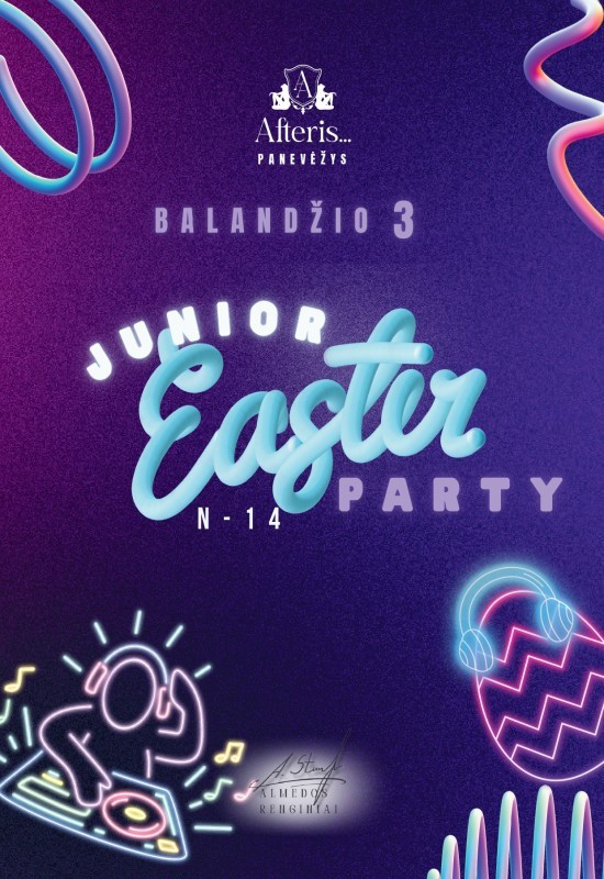 Pirkti bilietus Junior Easter Party / Panevėžys / 04-03 Panevėžys, Naktinis klubas ir renginių erdvė AFTERIS Balandis 03