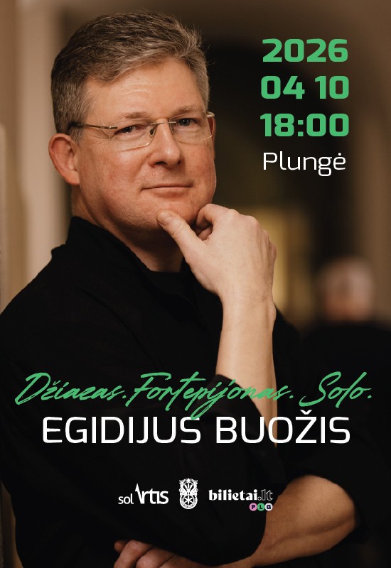 Buy tickets Džiazas. Fortepijonas. Solo. Plungė, Plungės kultūros centras April 10
