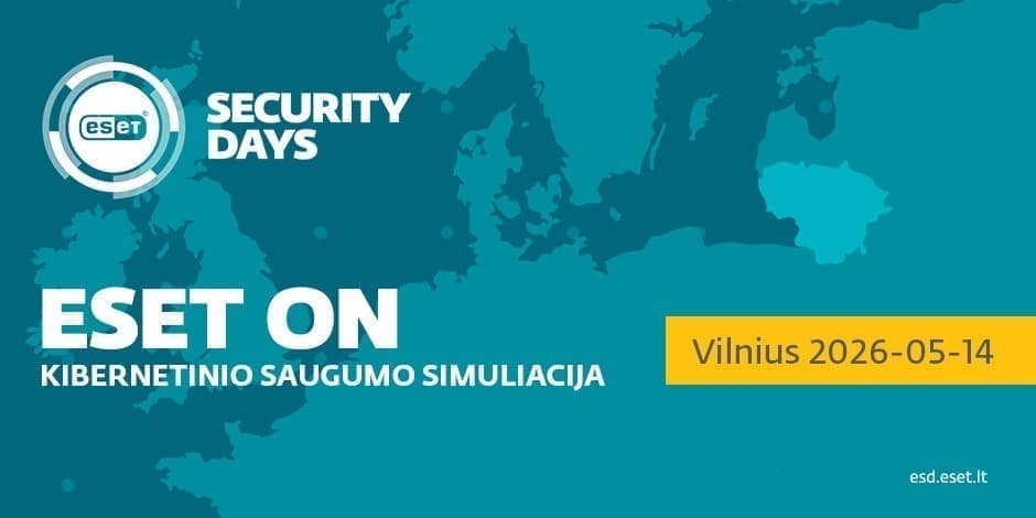 Pirkt biļetes ESET ON: Capture the Flag kibernetinio saugumo simuliacija Vilnius, Vilnius Tech Park Maijs 14