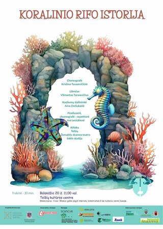 Pirkti bilietus Šokio miniatiūra-spektaklis šeimai „Koralinio rifo istorija” Telšiai, Telšių kultūros centras Balandis 20