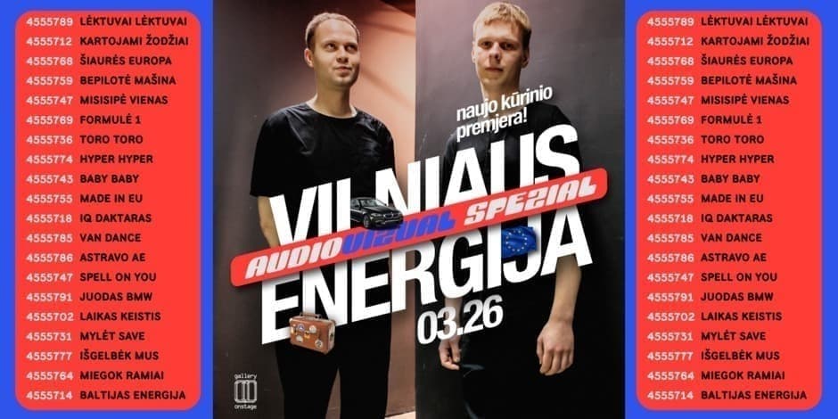 Купить билеты VILNIAUS ENERGIJA :: AUDIOVIZUAL SPEZIAL // 03,26 Vilnius, Gallery 1986 Март 26