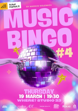 Pirkt biļetes MUSIC BINGO Vilnius, Studio 23 Marts 19