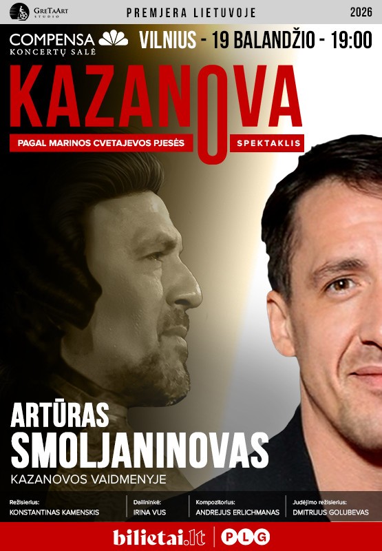 Pirkt biļetes Kazanova | Vilnius Vilnius, COMPENSA koncertų salė Aprīlis 19