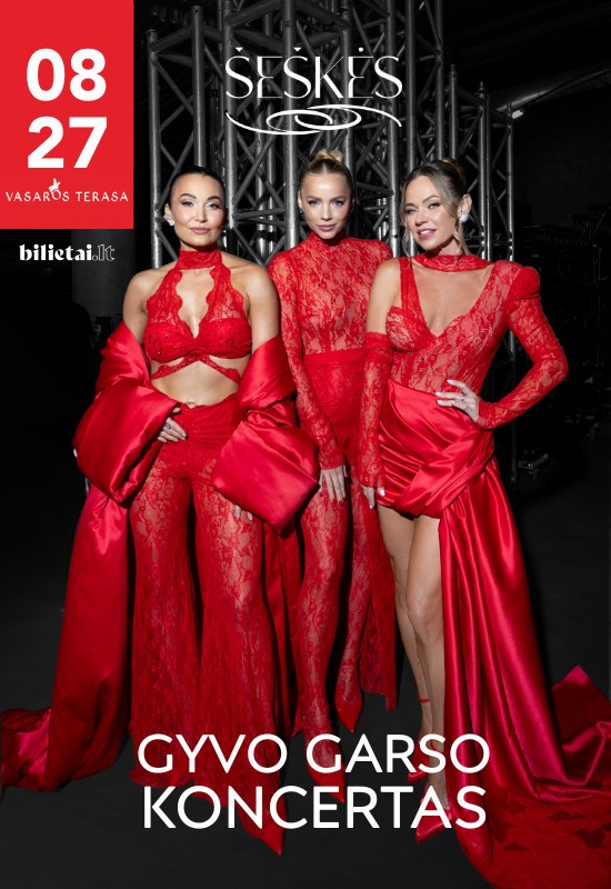 Купить билеты ŠEŠKĖS su grupe | GYVOS MUZIKOS KONCERTAS Vilnius, Vasaros terasa Август 27