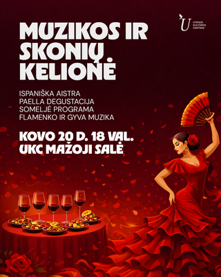 Купить билеты Muzikos ir skonių kelionė Utena, Utenos kultūros centras, Mažoji salė Март 20