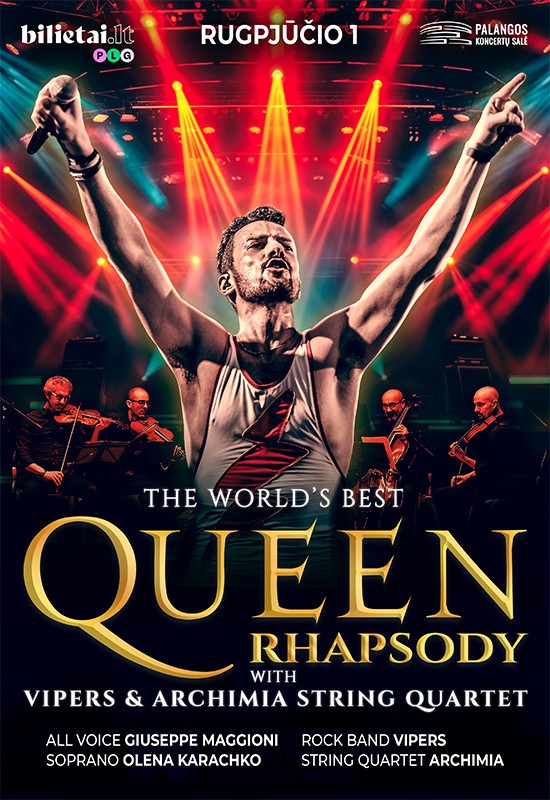 Pirkti bilietus QUEEN Show - Vipers & Archimia String Quartet + Special Guest Palanga, Palangos koncertų salė Rugpjūtis 01