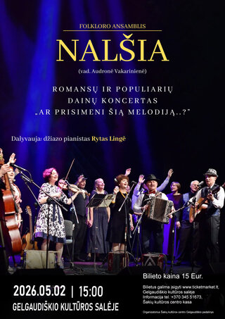Pirkti bilietus Koncertas „Ar prisimeni šią melodiją?“ Gelgaudiškis, Gelgaudiškio kultūros salė Gegužė 02