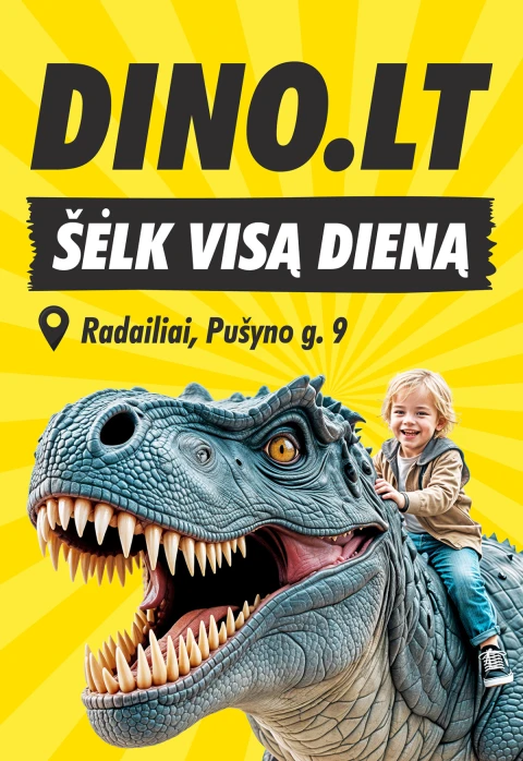 Купить билеты DINO Parkas - gyvi dinozaurai ir linksmybės visai šeimai Klaipėda, Dinozaurų parkas Dino.lt Radailiai Май 01 - Октябрь 17