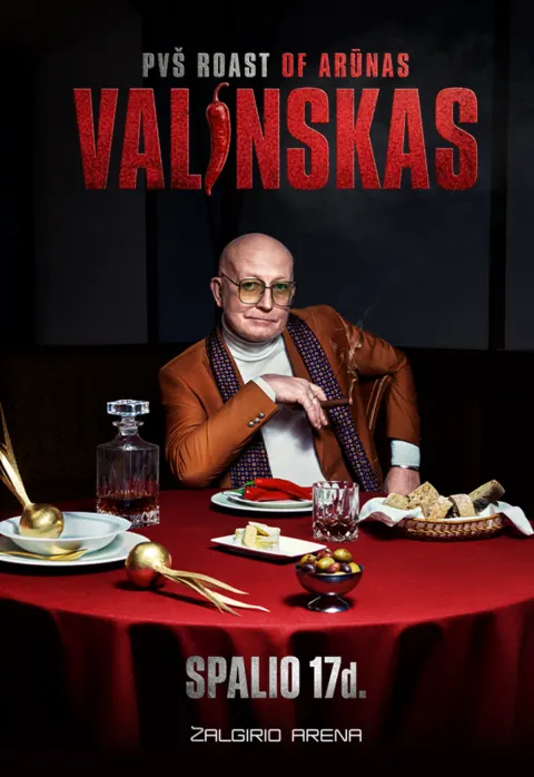 Pirkti bilietus PVŠ ROAST OF ARŪNAS VALINSKAS Kaunas, Kauno Žalgirio arena Spalis 17