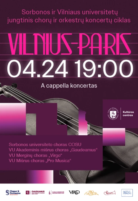 Купить билеты „Vilnius–Paris“ A cappella koncertas Vilnius, Šv. Jonų bažnyčia Апрель 24