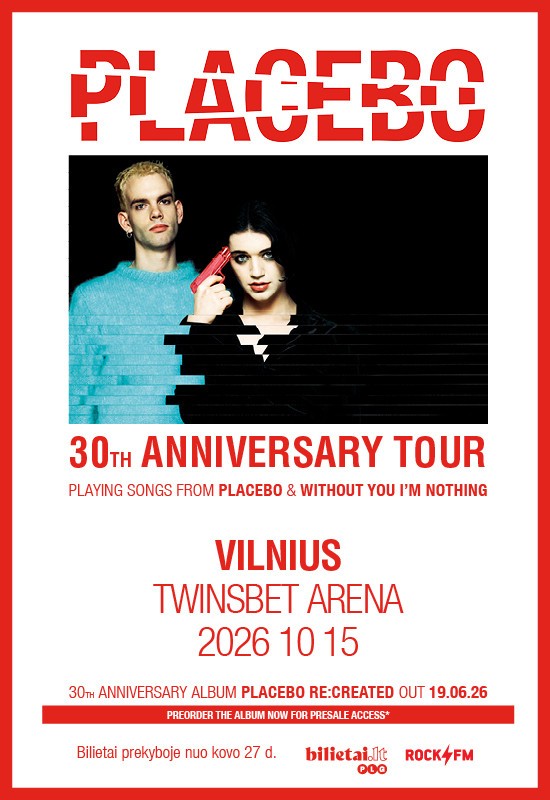 Pirkti bilietus Placebo | 30th Anniversary tour Vilnius, Twinsbet Arena Spalis 15