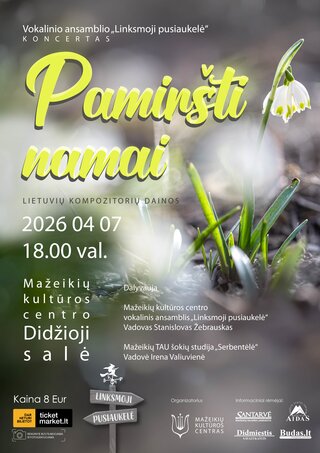 Pirkti bilietus Koncertas „Pamiršti namai“ Mažeikiai, Mažeikių kultūros centras Balandis 07