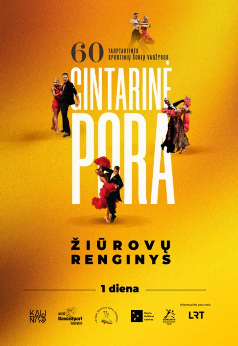 Buy tickets Tarptautinės sportinių šokių varžybos „Gintarinė pora“ – šeštadienio bilietas Kaunas, Kauno Žalgirio arena May 02