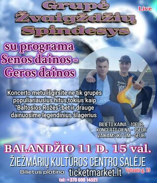Buy tickets Grupė ŽVAIGŽDŽIŲ SPINDESYS su programa 