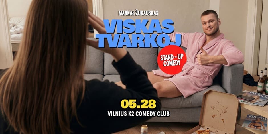 Купить билеты Markas Žukauskas “Viskas Tvarkoj”Stand up Vilnius Vilnius, K2 Comedy Club Май 28
