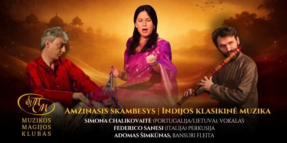 Pirkti bilietus Amžinasis skambesys | Indijos klasikinė muzika Vilnius, Muzikos magijos klubas Birželis 05