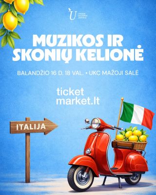 Buy tickets Muzikos ir skonių kelionė Utena, Utenos kultūros centras, Mažoji salė April 16