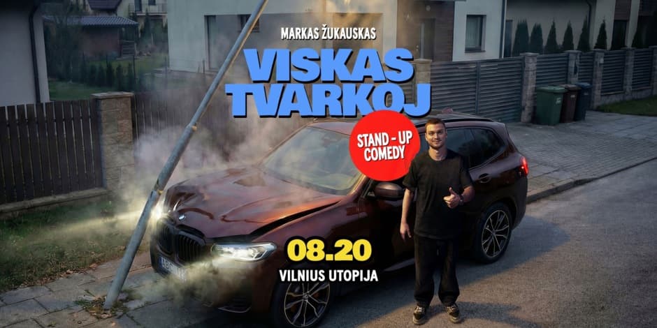 Buy tickets Markas Žukauskas “Viskas Tvarkoj”Stand up Vilnius Vilnius, Utopija August 20