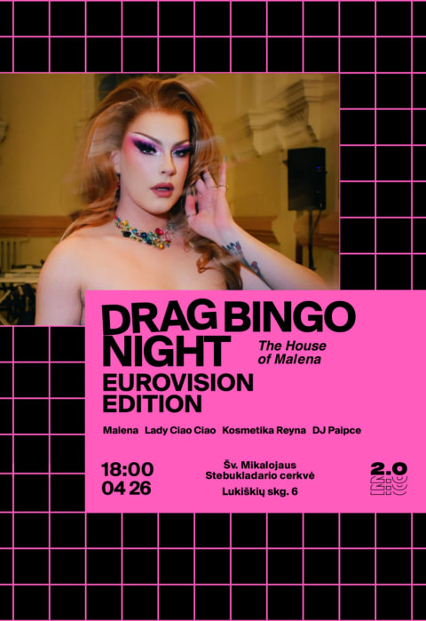 Купить билеты Drag Bingo: EUROVISION EDITION | The House of Malena – Lukiškių kalėjimas 2.0 Vilnius, Lukiškių kalėjimas 2.0 Апрель 26