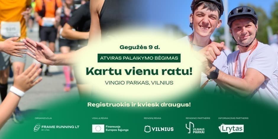 Buy tickets KARTU – VIENU RATU palaikymo bėgimas 2026 Vilnius, VU botanikos sodo Vingio skyrius May 09