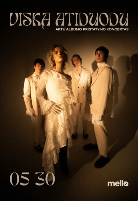 Pirkti bilietus AKTU debiutinio albumo „Viską Atiduodu“ pristatymo koncertas Vilnius, Mello Gegužė 30