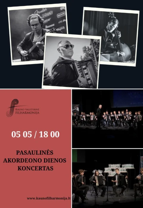 Pirkti bilietus PASAULINĖS AKORDEONO DIENOS KONCERTAS Kaunas, Kauno valstybinė filharmonija Gegužė 05