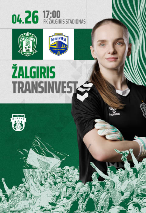 Pirkt biļetes Moterų A lygos rungtynės: FK Žalgiris - FK Transinvest Vilnius, Žalgirio namų stadionas Aprīlis 26