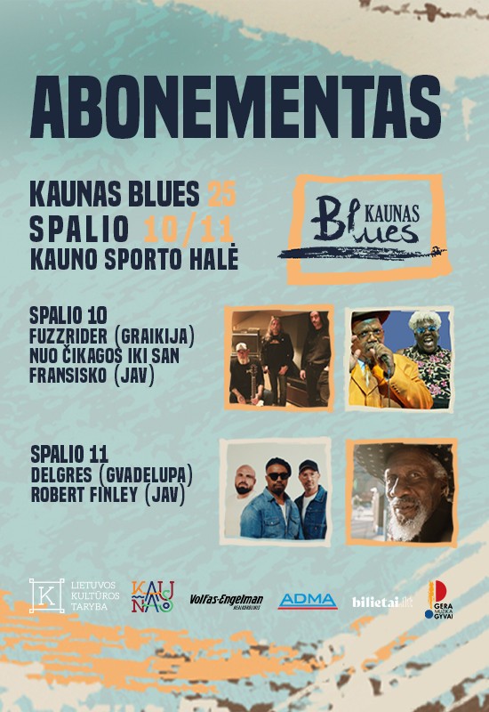 Купить билеты Festivalis Kaunas Blues 2025: ABONEMENTAS Kaunas, Kauno sporto halė Октябрь 10-11