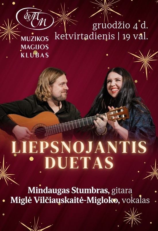Pirkti bilietus Liepsnojantis duetas | Migloko ir Mindaugas Stumbras Vilnius, Muzikos magijos klubas Gruodis 04
