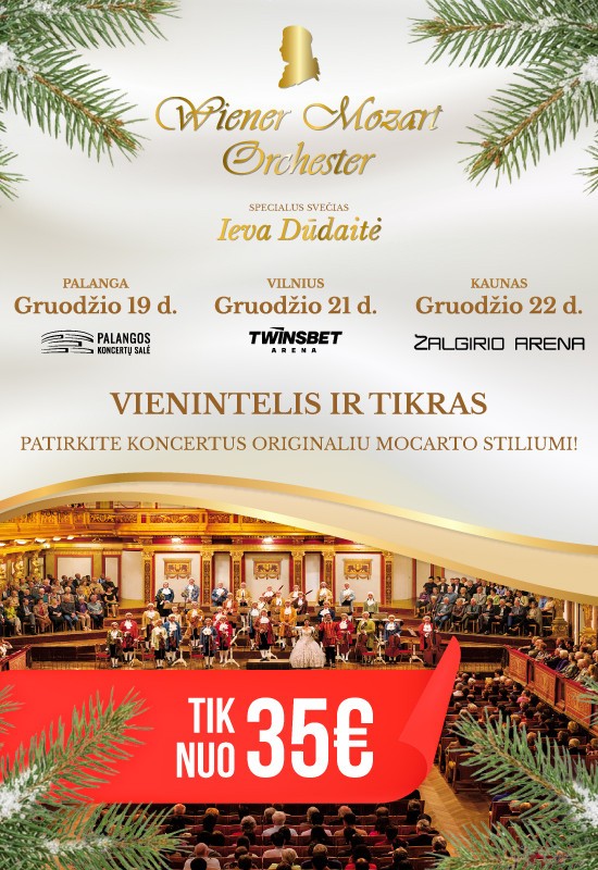 Pirkt biļetes (Palanga) VIENNA MOZART ORCHESTRA Palanga, Palangos koncertų salė Decembris 19