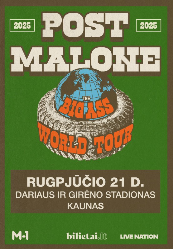 Pirkt biļetes Post Malone Presents: The BIG ASS World Tour Kaunas, Dariaus ir Girėno stadionas Augusts 21