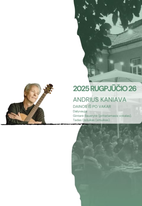 Купить билеты „Artistai“ gyvai | Andrius Kaniava Vilnius, Artistai Август 26