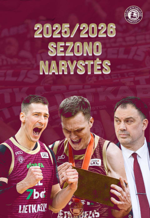Pirkti bilietus „Lietkabelis“ 2025–2026 m. sezono narystė Panevėžys, Kalnapilio arena Rugsėjis 01 - Birželis 21