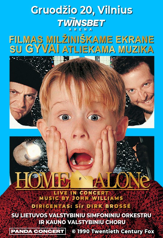 Pirkt biļetes Home Alone Live in Concert | Su Lietuvos valstybiniu simfoniniu orkestru ir Kauno valstybiniu choru Vilnius, Twinsbet Arena Decembris 20