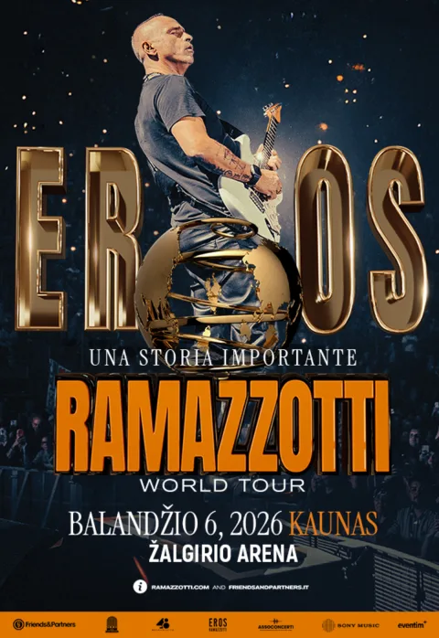 Pirkti bilietus Eros Ramazzotti Kaunas, Kauno Žalgirio arena Balandis 06